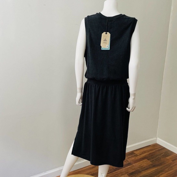 Prana XL Dress Cozy Up Beach Hopper Black Sleeveless Pockets Drawstring NWT New - Picture 4 of 11